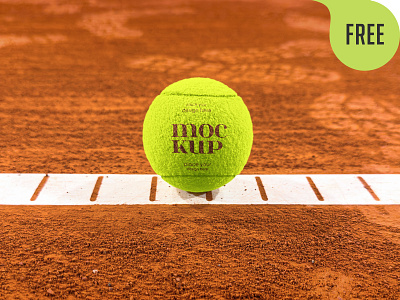 Tennis Ball – 3 Free Mockups PSD branding court free freebie game logo mockup mockups psd sport tennis tennis ball