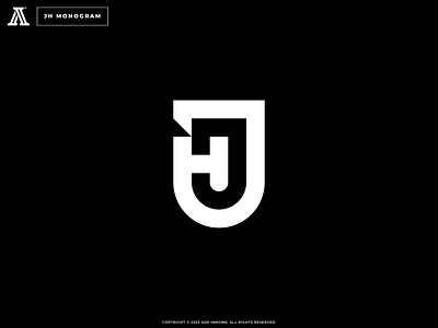 JH MONOGRAM design hj icon jh letter lettering logo logomark mark monogram negative space type typography
