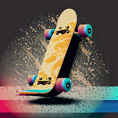 skateboard abstract design geometric grain grainy graphic design illustration illustrator noise skate skateboard texture vector