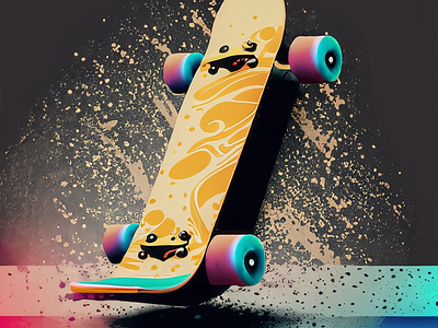 skateboard abstract design geometric grain grainy graphic design illustration illustrator noise skate skateboard texture vector