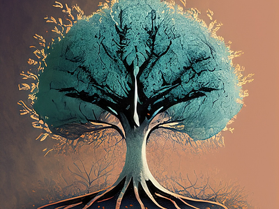 tree abstract design geometric grain grainy graphic design illustration illustrator noise texture tree vector