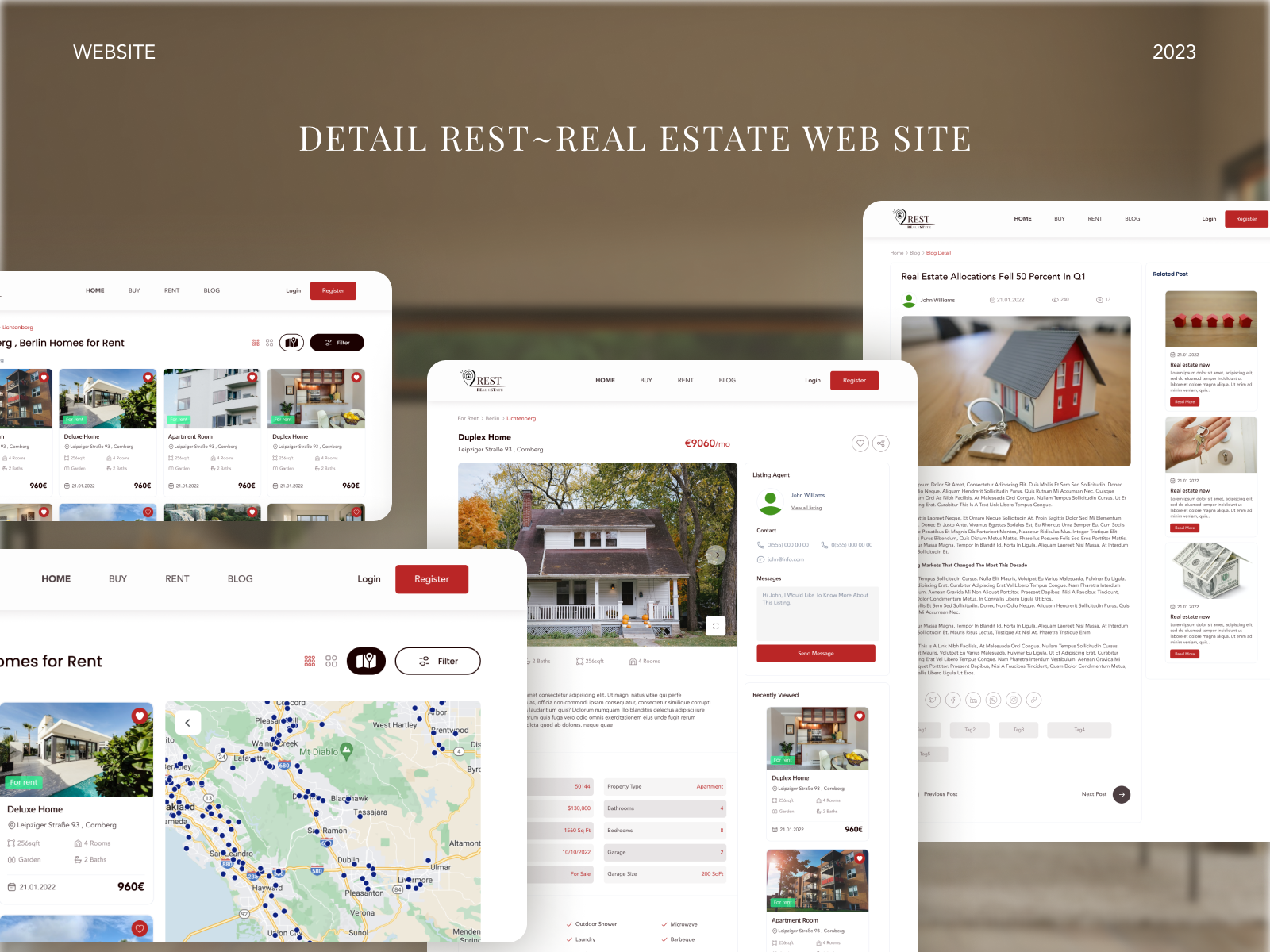 REST ~ Real Estate Web Design -continue- by Süeda Turgut on Dribbble