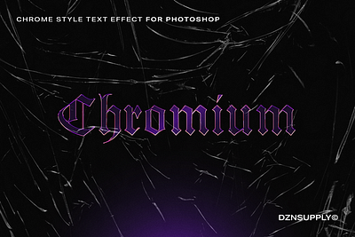 Chromium Text Effect For Photoshop branding design graphic design layer styles logo photoshop photoshop action photoshop effect text effect typography