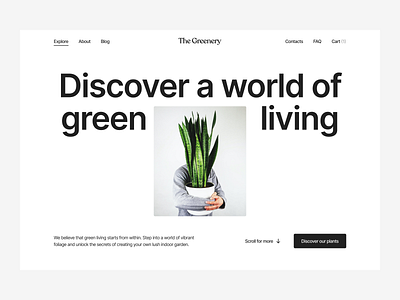 The Grenery – Landing page design branding bright clean design green illustration landing logo modern page ui uiux uiuxdesign ux vector webdesign