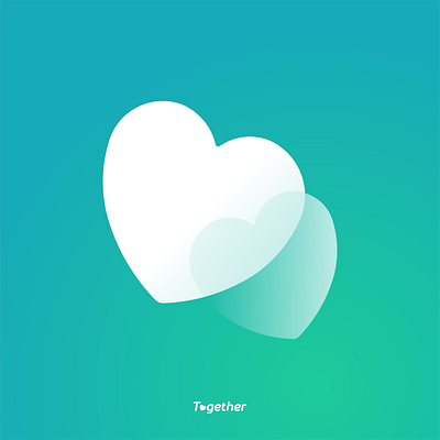 Together App Logo app app icon branding call chat comfort communication design icon illustration logo love mobile together video