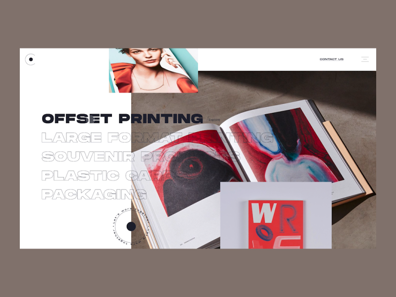 Concept Website for the printing house animation design developer interface animation printing house ui website