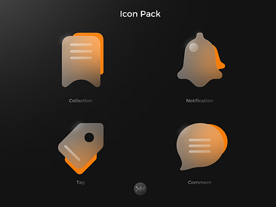 Frosted Glass Icons design graphic design icon icon pack illustration ui uidesigner uiuxdesign userinterface