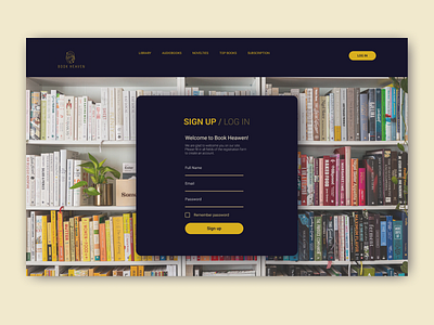 Online library registration form design ui ux web design