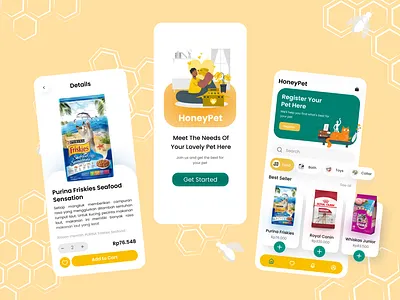 HoneyPet cat e commerce honeypet pet pets petshop ui ux