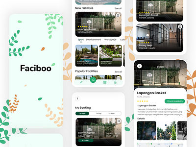 Faciboo booking design facility sport ui ux