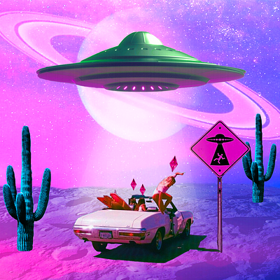 alien abduction abstract adobe photoshop aliens art direction collage cover desert design graphic design illustration magazine sims surreal