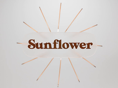 Type Exploration #02 Animated 3d animation b3d blender font glass illustration motion render sunflower type