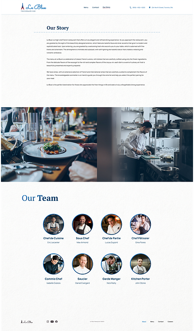 Restaurant Web Design branding design graphic design illustration logo out team the team typography ui ux vector