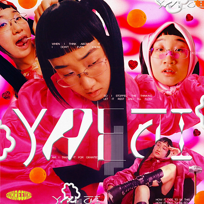 Yaeji Poster 3d abstract adobe photoshop album cover art direction collage cover design graphic design illustration inflate music typography yaeji