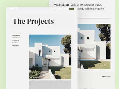 Projects Page - Architecture Design architecture design branding design graphic design portfolio projects typography ui ux