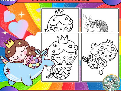 Mermaid Coloring Pages activities clip art coloring pages design illustrations kids worksheets mermaid coloring pages