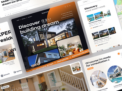 Real Estate Our Interactive UI Landing Page - Hypestate apartment architecture branding building design homepage house indonesian landing page property real estage agency real estate real estate website residence ui uiux ux web web design website