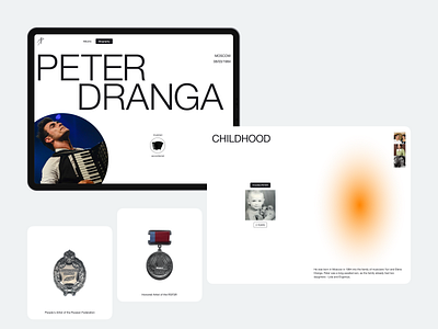Site for Peter Dranga - virtuoso accordionist concept design graphic design minimalism typography ui vybornov