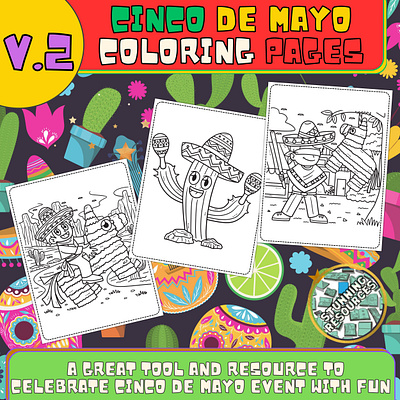 Cinco De Mayo Coloring Pages activities cinco de mayo coloring pages design illustration kids activities pages kids coloring pages