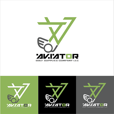 Aviator Golf Supplies Company LLC. Logo Branding design golf graphic design logo
