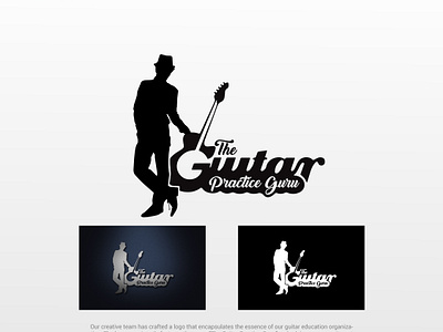 Music Acadmy logo - The Guitar Practice Guru 3dmockup alphabatlogo branding design educationlogo guitarlogo illustration letterslogo logo logo mark logodesign logoneed manlogo minimalist logo music musiclogo symbol typographlogo ui vector