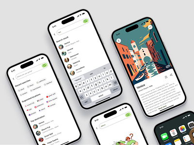 🏝️ Tripa - Search Feature of Trip Planning App app app design clean clean app destination illustration app mobile mobile app plan planning search search landing search result travel traveller trip ui uiux