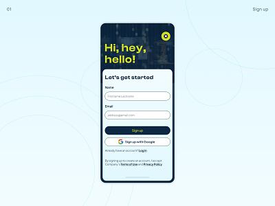 01. Sign up application daily ui design challange mobile mobile app sign up ui ui ux ui design user interface ux ux design