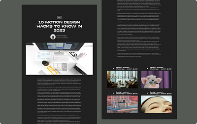 Modern Web Design - Blog Post blog design ui visual deign web design