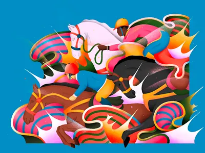 Move Forward, Play Hard, Triumph. brazil equestrian horse illustration latin olympic run sport