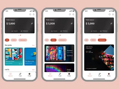 AVA App - Trade Art app art gallery mobile app mobile design ui visual visual design