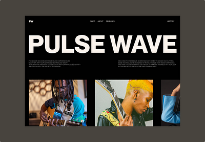 Pulsewave web landing page design landingpage music website uidesign uiuxdesign userinterfacedesign web web design web designer webdesign website websitedesigner
