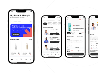 Skincare Mobile App app beauty product branding clean cosmetology design doctor health mobile neat product skin skincare ui ui ux ui mobile uidesign ux