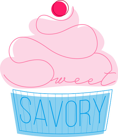 sweet & savory logo branding design illustration logo