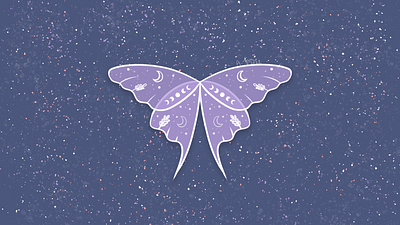 moth wallpaper design illustration