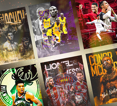 Sports Poster Design advertising banner basketball design digital marketing football graphic design mma photoshop poster soccer social media social media design sports ufc