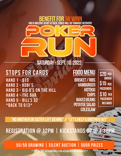 Poker Run Flyer design flyer illustration poster