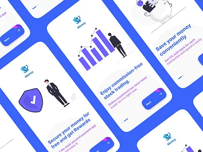 Fintech onboarding app design fin tech log in onboarding sign in splash ui ux