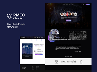 Charity Music Events Website challenge charity design event landing page music registration ticket ui ux website