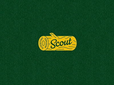 Scout Mustard badge branding camping design graphic design graphic element illustration midwest mustard outdoors retro secondary mark tree type typography vector wisconsin