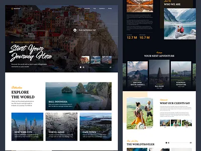 WorldTour | Travel website agency beach branding design destination graphic design holiday home landing page minimal travel trend ui ux web web design website