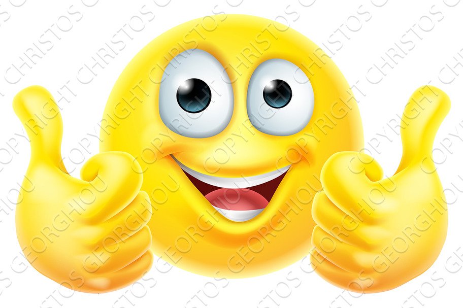 Thumbs Up Emoticon Emoji Face by Christos Georghiou on Dribbble