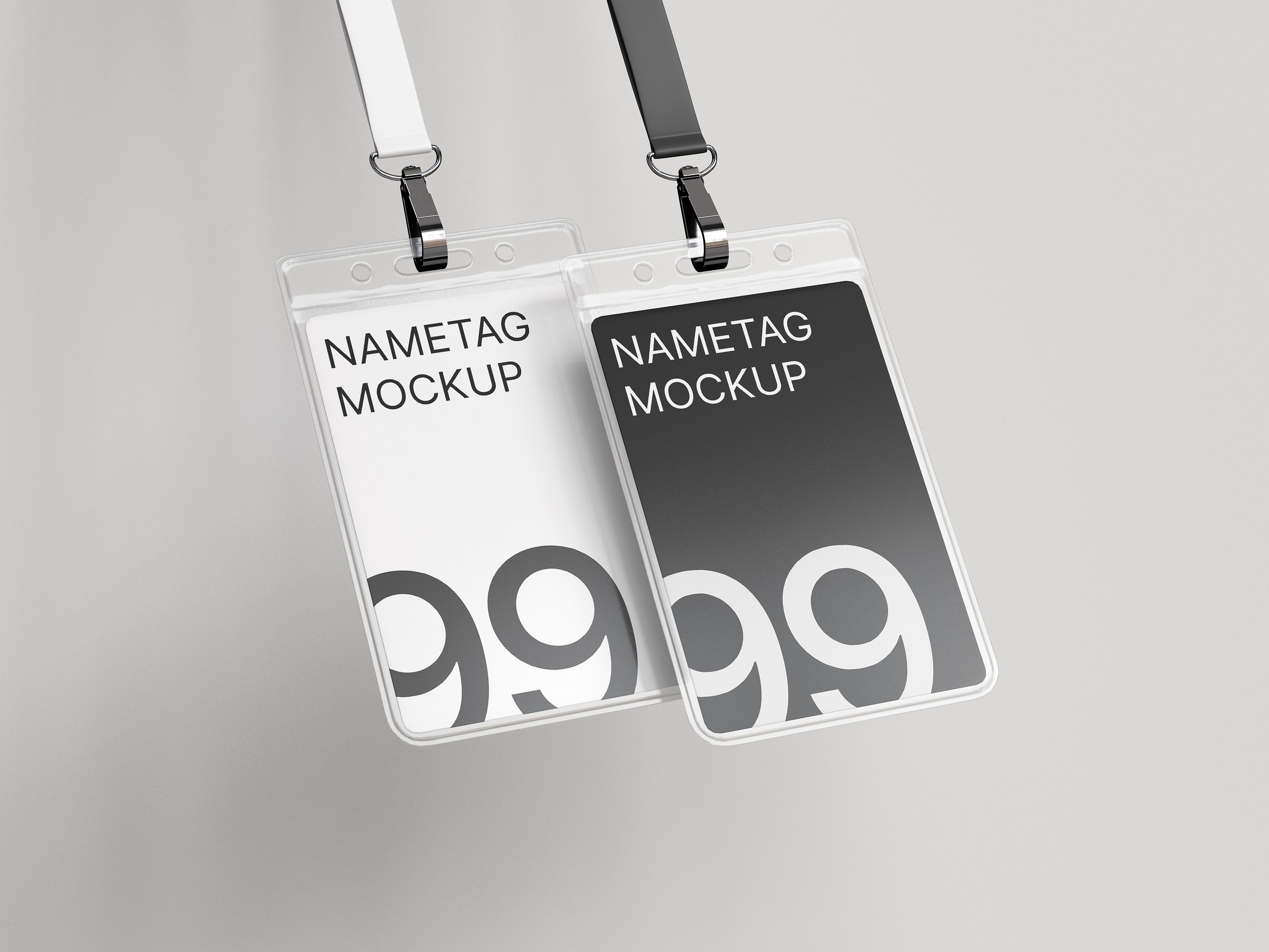 Nametag with Lanyard Mockup by 99Mockup on Dribbble