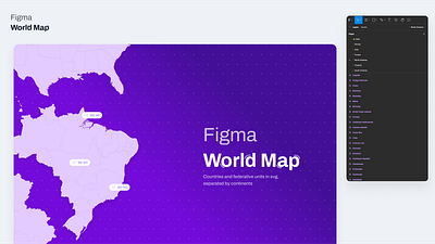 Figma World Map (Figma Community) app community design figma maps mobile ui ui design uiux ux world map