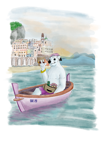 Italy Illustration SnowBall Exotics beach bear branding clothes design graphic design illustration italy procreate smoke