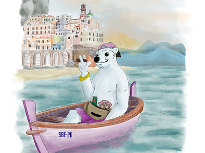 Italy Illustration SnowBall Exotics beach bear branding clothes design graphic design illustration italy procreate smoke