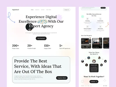 Digitalized - Digital Agency Website Design agency landing page agency website design company websitge creative agency design digital agency digital agency website digital marketing landing page design ui web design website