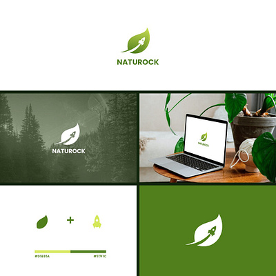 Naturock Logo art brand brand design branding company design galaxy graphic graphic design icon illustration leaf logo logo design nature plant space symbol vector
