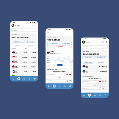 Indonesia Currency Exchange Design currency design exchange indonesia mobile app ui ux