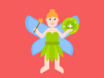 Fairy character design digital art flat design graphic design illustration 2d kidlit spot illustration vector art vector illustration