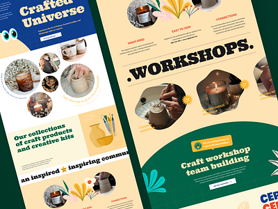 Craft Creation Workshops 🧠 illustration interface design landing page product product design ui ui design